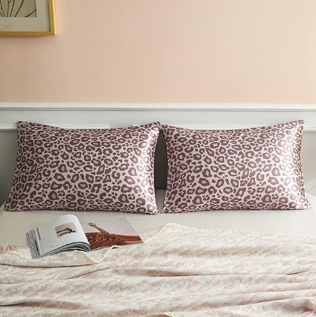 Pink Leopard Pillowcase
